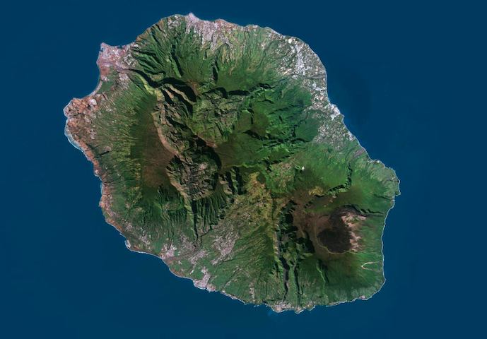 Vue Aerienne de l'ile de la Réunion